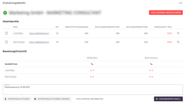 [Translate to en:] Tool zur Evaluierung von Jobkandidaten